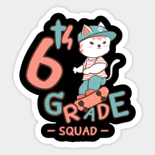 6th grade cat Sticker